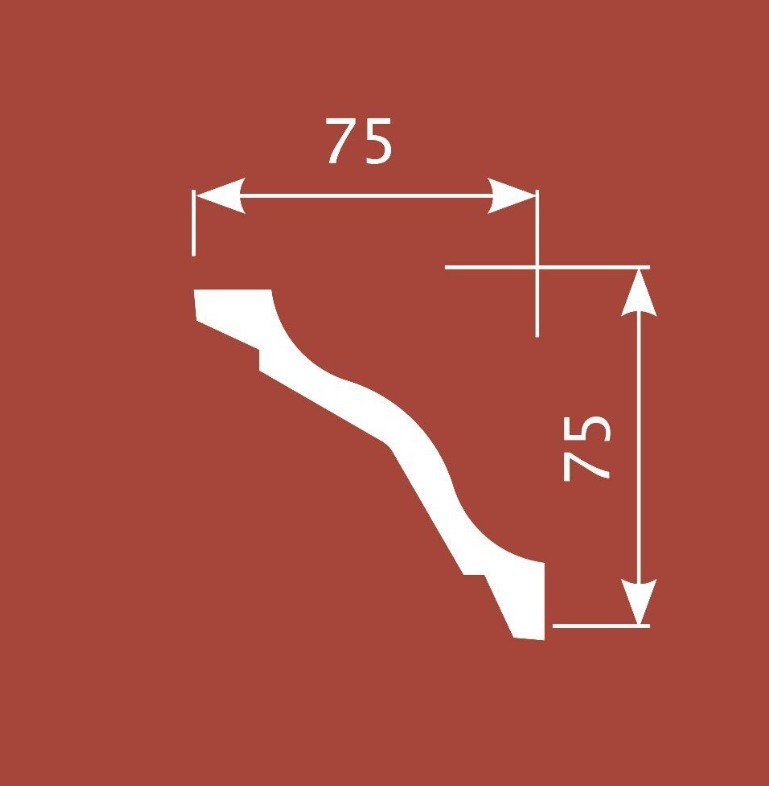 Потолочный карниз Cosca КX028, 75х75