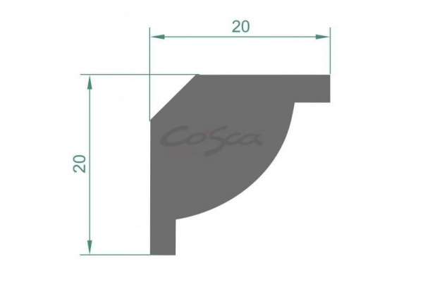Потолочный карниз Cosca КX020, 20х20