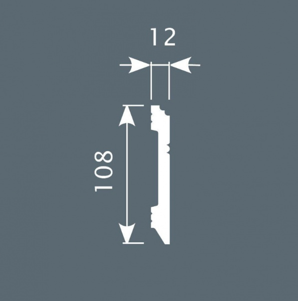 Напольный плинтус Cosca PX 005, 108х12