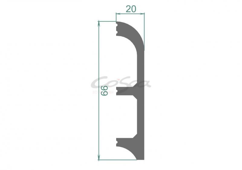 Напольный плинтус Cosca PX14, 99х20