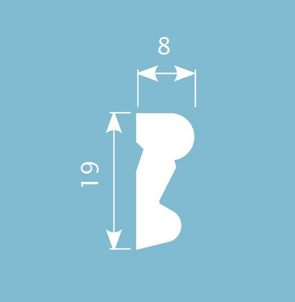Молдинг для стены Cosca МХ 003, 19х8