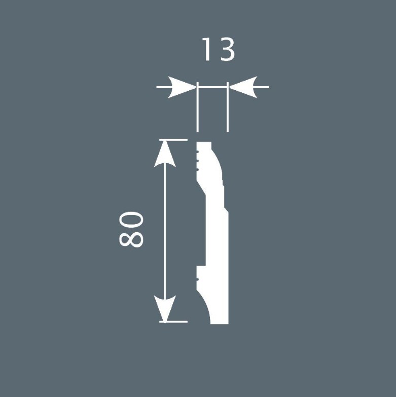 Напольный плинтус Cosca PX 021, 80х13