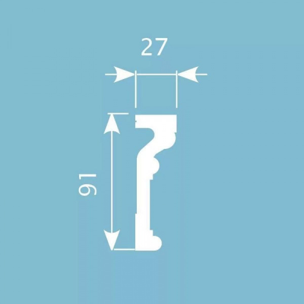 Молдинг для стены Cosca МХ 045, 91х27